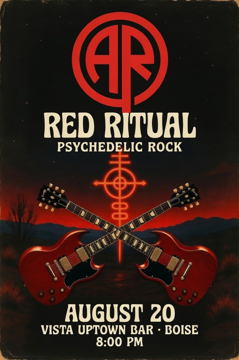 Red Ritual tour poster — August 20 at Vista Uptown Bar, Boise